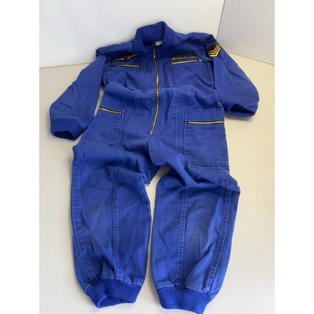 Vintage Pierre Bonée Kids Air Force Flight Suits, Green and Blue Lot of 2 - Picture 15 of 16